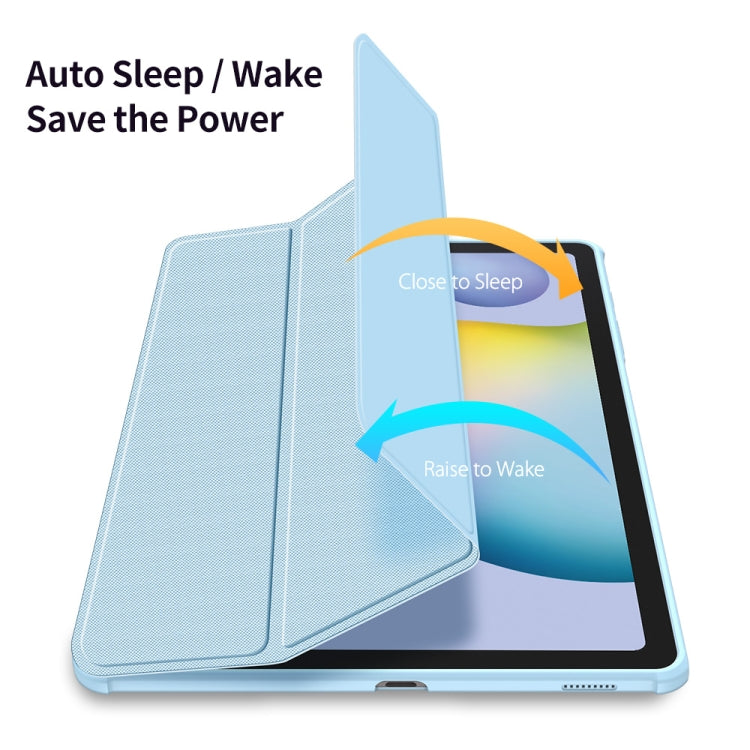 For Samsung Galaxy Tab S6 Lite 2024 / 2020 DUX DUCIS TOBY Series Antiskid PU Leather + PC + TPU Horizontal Flip Case with Holder & Pen Slot & Sleep / Wake-up Function(Blue) - Tab S6 Lite P610 / P615 by DUX DUCIS | Online Shopping UK | buy2fix