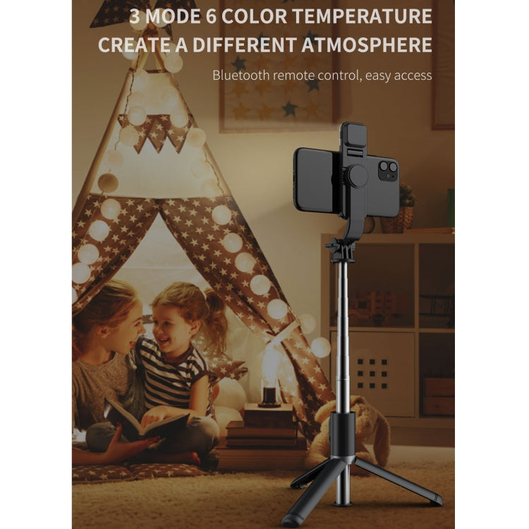 Q02S Fill Light Bluetooth Selfie Stick Tripod Mobile Phone Holder(Black) - Consumer Electronics by buy2fix | Online Shopping UK | buy2fix