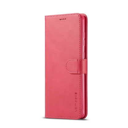 For Samsung Galaxy A03s 164mm LC.IMEEKE Calf Texture Horizontal Flip Leather Case with Holder & Card Slots & Wallet(Red) - Galaxy Phone Cases by LC.IMEEKE | Online Shopping UK | buy2fix