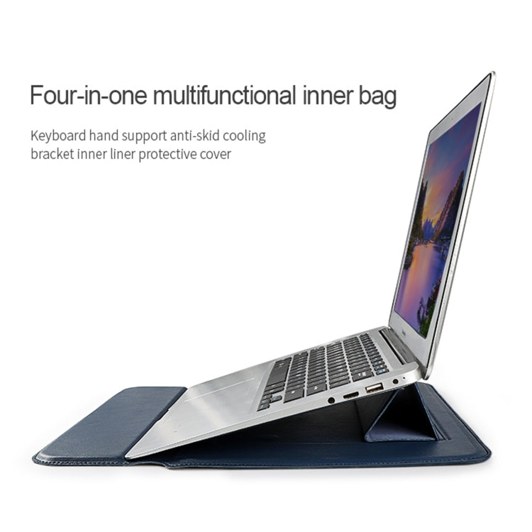 PU08 Multifunctional Notebook PU Liner Bag, Size:14.1-15.4 inch(Royal Blue) - 15 inch by buy2fix | Online Shopping UK | buy2fix