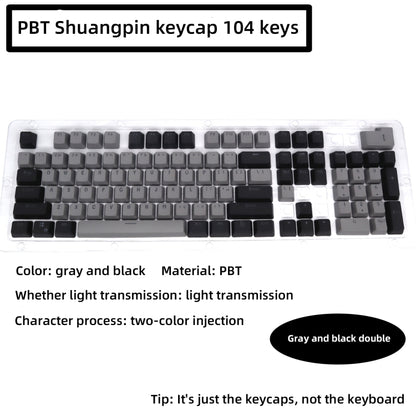 HXSJ P9 104 Keys PBT Color Mechanical Keyboard Keycaps(Black) - Other by HXSJ | Online Shopping UK | buy2fix