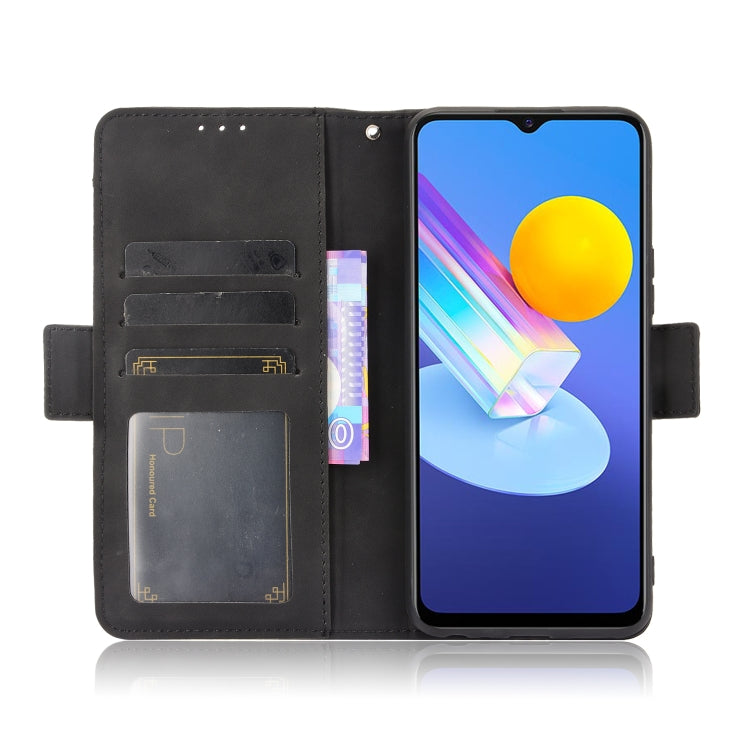 For vivo Y72 5G / iQOO Z3 5G Skin Feel Calf Pattern Horizontal Flip Leather Case with Holder & Card Slots & Photo Frame(Black) - vivo Cases by buy2fix | Online Shopping UK | buy2fix