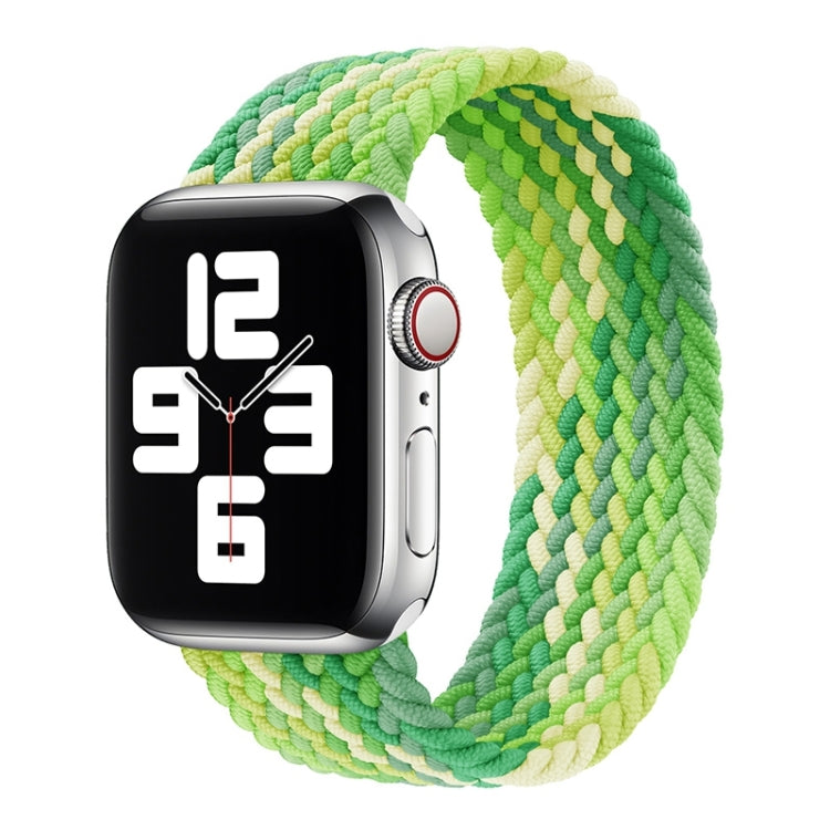 Single Loop Weaving Nylon Watch Band, Size: XS 128mm For Apple Watch Series 9&8&7 41mm / SE 3&SE 2&6&SE&5&4 40mm / 3&2&1 38mm(Lime) - Watch Bands by buy2fix | Online Shopping UK | buy2fix