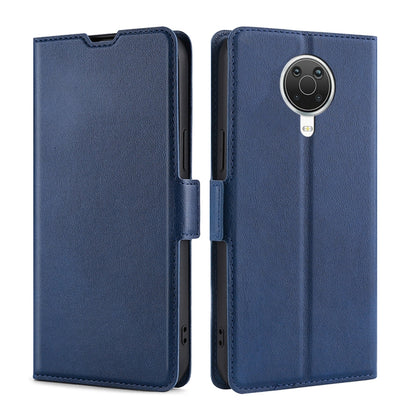 For Nokia G20 / 6.3 Ultra-thin Voltage Side Buckle PU + TPU Horizontal Flip Leather Case with Holder & Card Slot(Blue) - Nokia Cases by buy2fix | Online Shopping UK | buy2fix