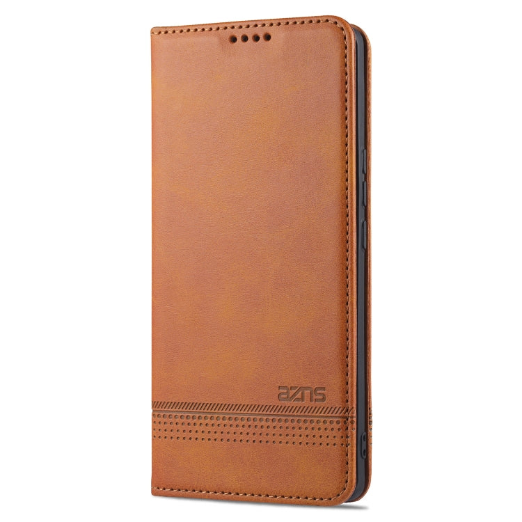 For Honor 50 AZNS Magnetic Calf Texture Horizontal Flip Leather Case with Card Slots & Holder & Wallet(Light Brown) - Honor Cases by AZNS | Online Shopping UK | buy2fix