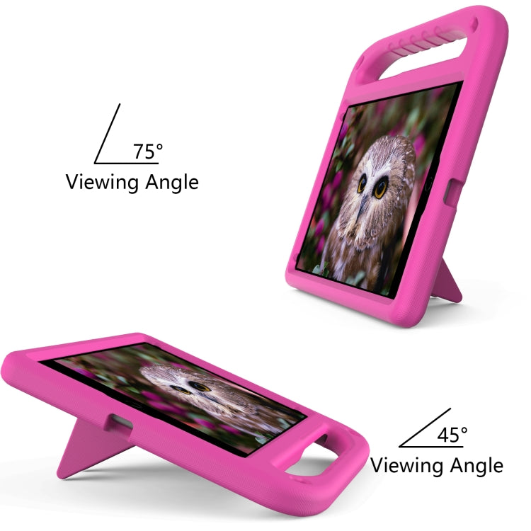 For iPad 10.2 2021 / 2020 / 2019 Handle Portable EVA Shockproof Protective Case with Triangle Holder(Rose Red) - iPad 10.2 Cases by buy2fix | Online Shopping UK | buy2fix