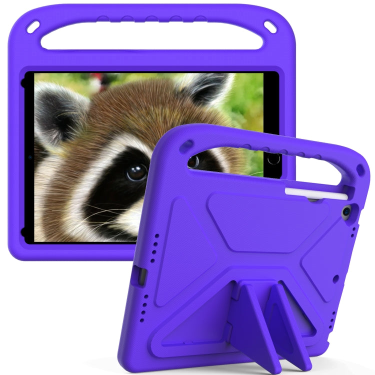 For iPad 10.2 2021 / 2020 / 2019 Handle Portable EVA Shockproof Protective Case with Triangle Holder(Purple) - iPad 10.2 Cases by buy2fix | Online Shopping UK | buy2fix