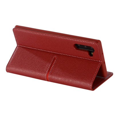 For Galaxy Note 10 GEBEI Top-grain Leather Horizontal Flip Protective Case with Holder & Card Slots & Wallet & Photo Frame(Red Wine) - Galaxy Phone Cases by GEBEI | Online Shopping UK | buy2fix