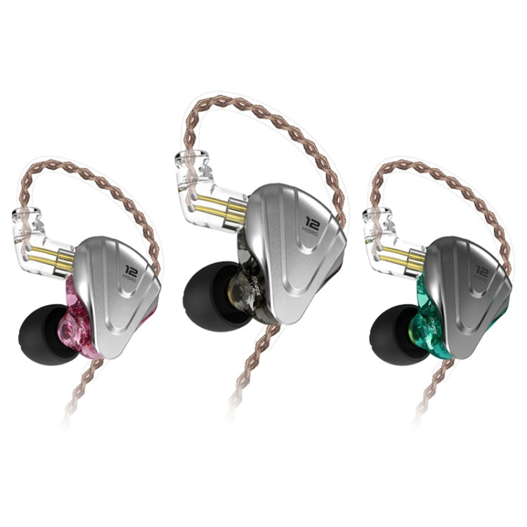 KZ ZSX 12-unit Ring Iron Metal Gaming In-ear Wired Earphone, Standard Version(Black) - In Ear Wired Earphone by KZ | Online Shopping UK | buy2fix