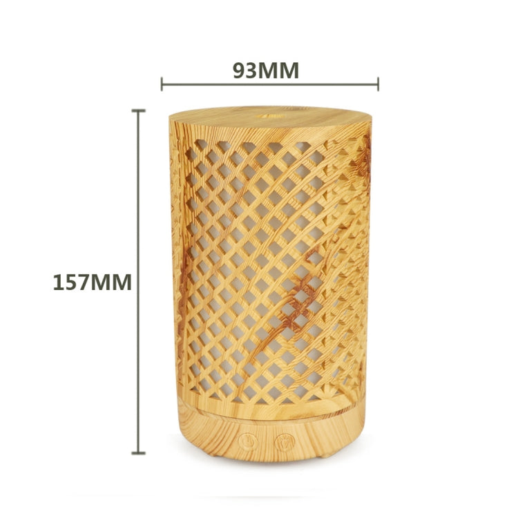 200ml Hollow-out Forest Pattern Wooden Essential Oil Aromatherapy Machine Ultrasonic Humidifier Automatic Alcohol Sprayer, Plug Specification:UK Plug(Light Brown-1) - Home & Garden by buy2fix | Online Shopping UK | buy2fix