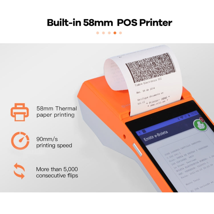 SGT-SP01 5.5 inch HD Screen Handheld POS Receipt Printer, Basic Version, AU Plug(Orange) - Consumer Electronics by buy2fix | Online Shopping UK | buy2fix