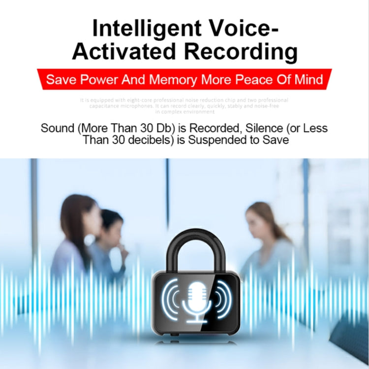 Q11 Intelligent HD Noise Reduction Lock Voice Recorder, Capacity:32GB(Black) - Security by buy2fix | Online Shopping UK | buy2fix