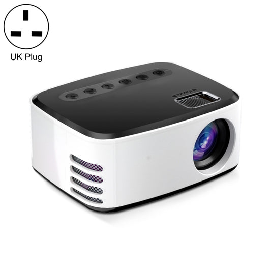 T20 320x240 400 Lumens Portable Home Theater LED HD Digital Projector, Same Screen Version, UK Plug(Black White) - Consumer Electronics by buy2fix | Online Shopping UK | buy2fix