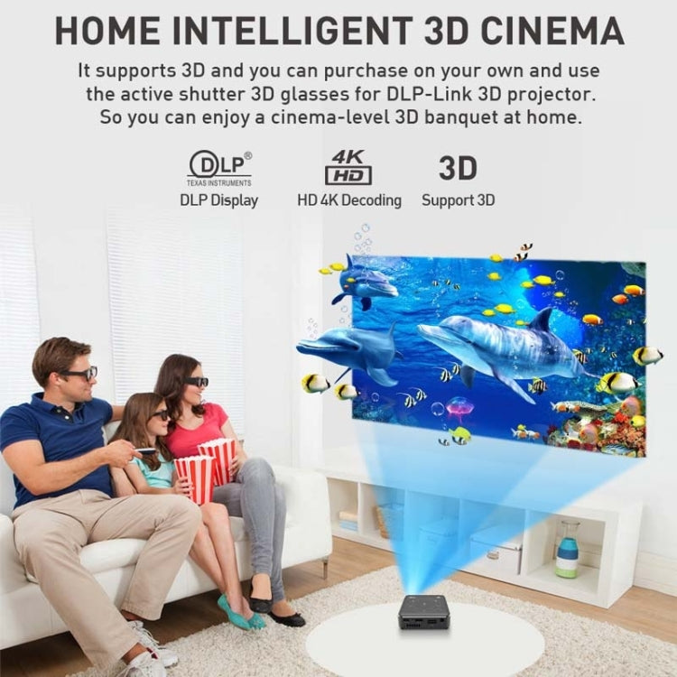 P11 854x480 DLP Smart Projector With Infrared Remote Control, Android 9.0, 4GB+32GB, US Plug - Consumer Electronics by buy2fix | Online Shopping UK | buy2fix