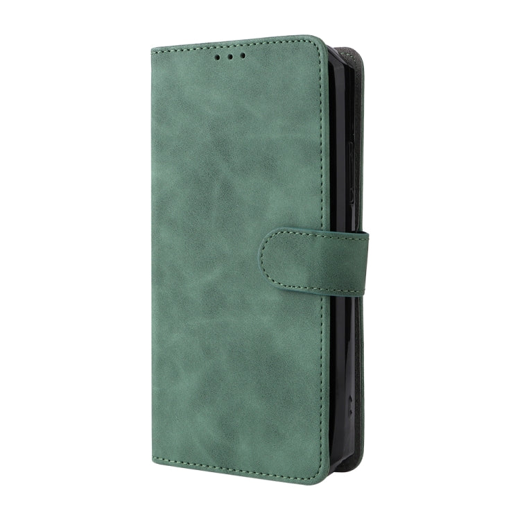 For Oukitel WP15 5G Solid Color Skin Feel Magnetic Buckle Leather Phone Case(Green) - More Brand by buy2fix | Online Shopping UK | buy2fix