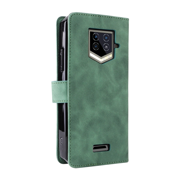 For Oukitel WP15 5G Solid Color Skin Feel Magnetic Buckle Leather Phone Case(Green) - More Brand by buy2fix | Online Shopping UK | buy2fix