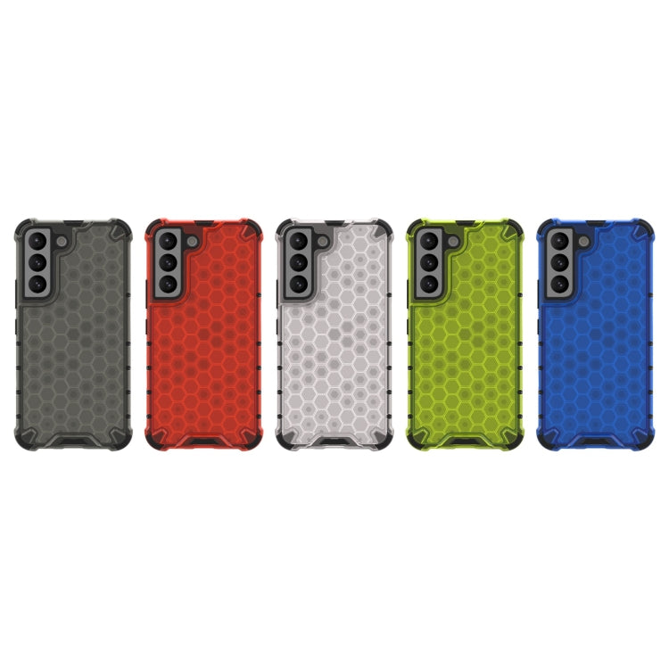 For Samsung Galaxy S22 5G Honeycomb PC + TPU Phone Case(Green) - Galaxy S22 5G Cases by buy2fix | Online Shopping UK | buy2fix