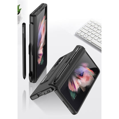 For Samsung Galaxy Z Fold3 5G GKK Magnetic Full Coverage Phone Flip Case with Pen Slot(Black) - Galaxy Phone Cases by GKK | Online Shopping UK | buy2fix