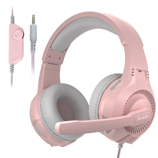 Anivia A11 3.5mm Wired Gaming Headset with Microphone(Pink) - Multimedia Headset by SADES | Online Shopping UK | buy2fix