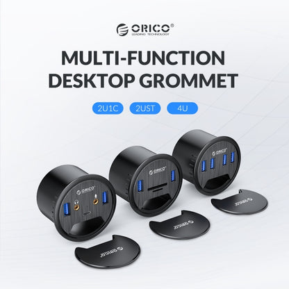 ORICO DESK-4U-BK 4 USB3.0 Port Multifunction Desktop Hub(Black) - Computer & Networking by ORICO | Online Shopping UK | buy2fix