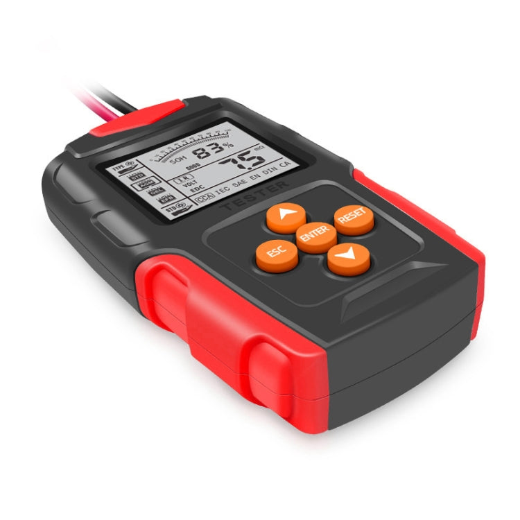 FOXSUR FBT200 12V / 24V Car Battery Tester (Red) - Electronic Test by FOXSUR | Online Shopping UK | buy2fix