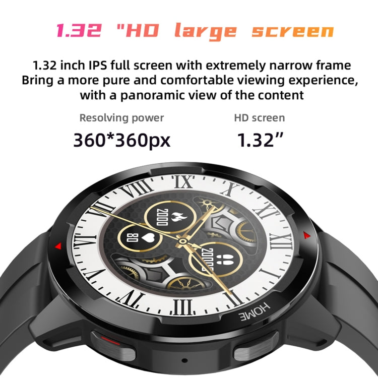 MT13 1.32 inch TFT Screen Smart Watch, Support Bluetooth Call & Alipay(Silver) - Smart Wear by buy2fix | Online Shopping UK | buy2fix