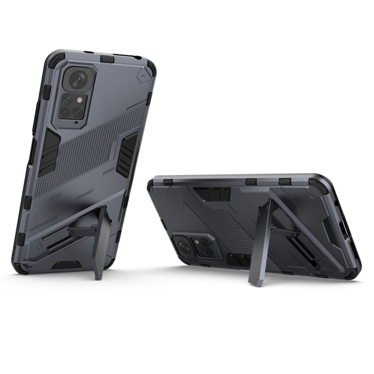 For Xiaomi Redmi Note 11 / Note 11S Global Punk Armor 2 in 1 PC + TPU Shockproof Phone Case with Invisible Holder(Gray) - Xiaomi Cases by buy2fix | Online Shopping UK | buy2fix