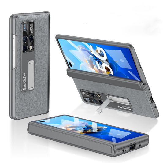 For Huawei Mate X2 GKK Magnetic PC + Leather Phone Flip Case with Holder(Grey) - Huawei Cases by GKK | Online Shopping UK | buy2fix