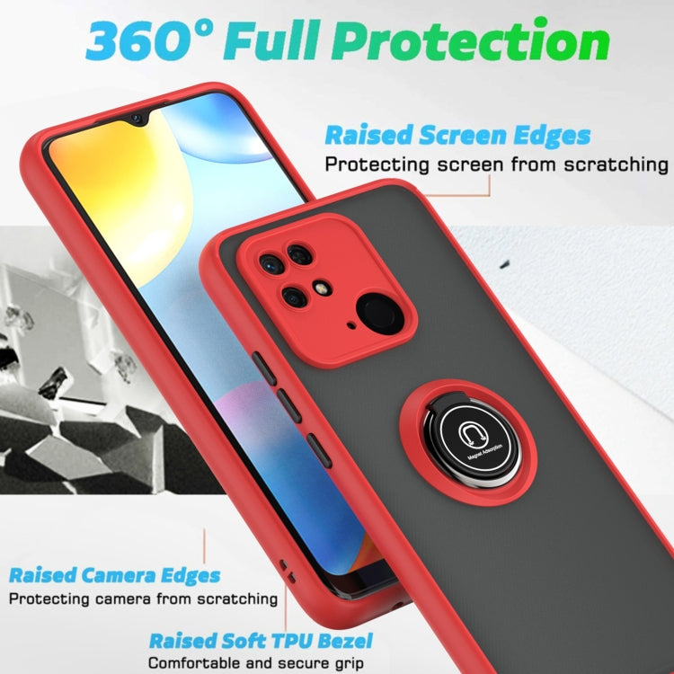 For Xiaomi Redmi 10C Q Shadow 1 Series TPU + PC Ring Holder Phone Case(Army Green) - Xiaomi Cases by buy2fix | Online Shopping UK | buy2fix