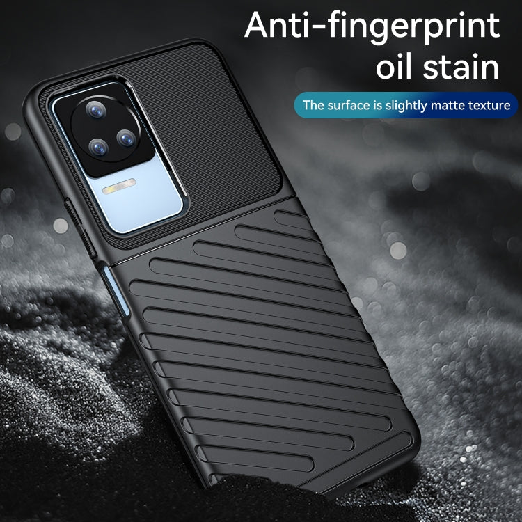 For Xiaomi Poco F4 Thunderbolt Shockproof TPU Phone Case(Black) - Poco F4 Cases by buy2fix | Online Shopping UK | buy2fix