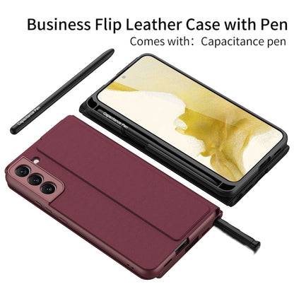 For Samsung Galaxy S22 5G GKK Flip Leather Phone Case with Stylus Pen(Pink) - Galaxy S22 5G Cases by GKK | Online Shopping UK | buy2fix