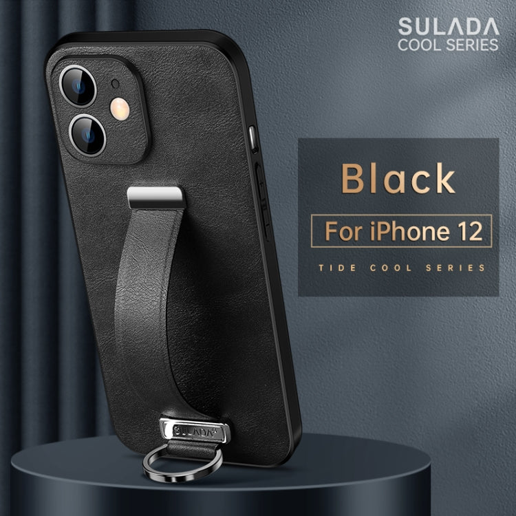 For iPhone 12 SULADA Cool Series PC + Leather Texture Skin Feel Shockproof Phone Case (Black) - iPhone 12 / 12 Pro Cases by SULADA | Online Shopping UK | buy2fix