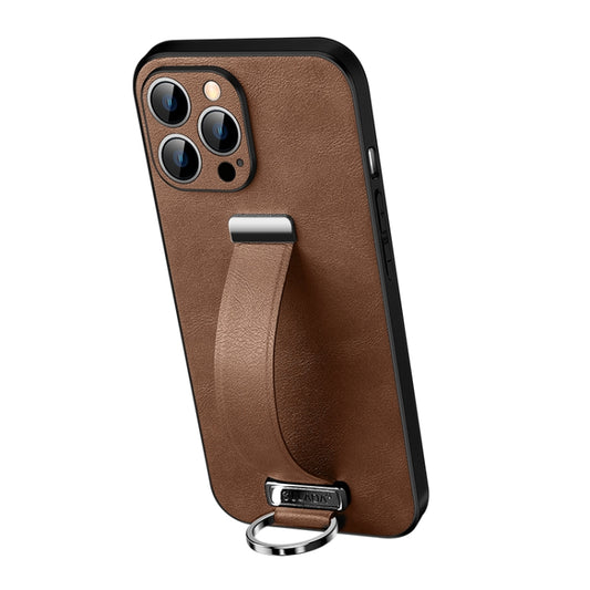 For iPhone 13 Pro SULADA Cool Series PC + Leather Texture Skin Feel Shockproof Phone Case  (Brown) - iPhone 13 Pro Cases by SULADA | Online Shopping UK | buy2fix
