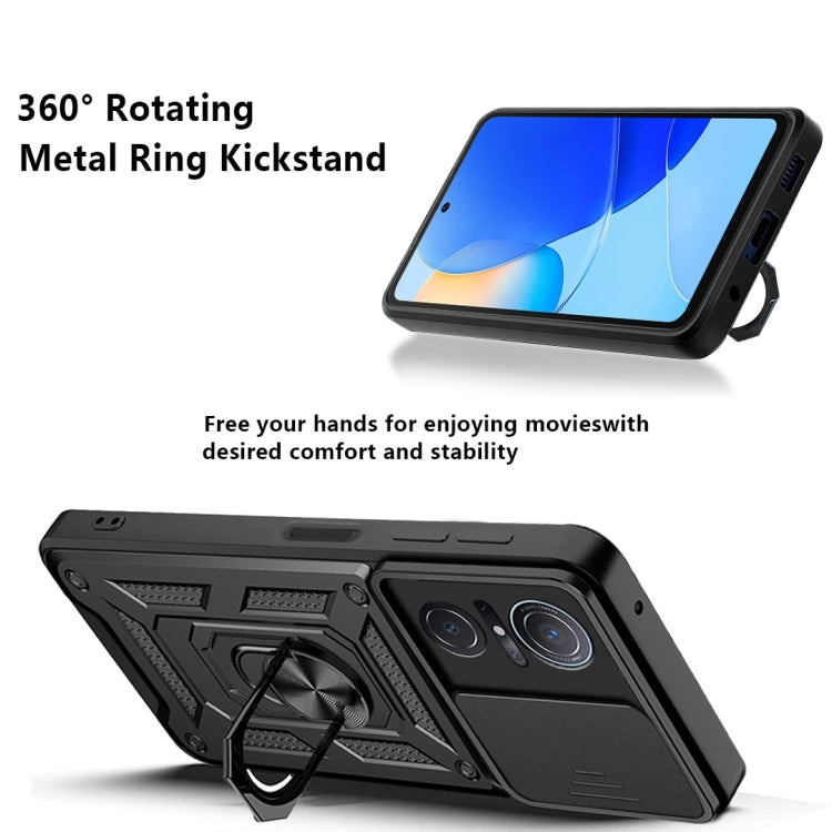 For Huawei nova 9 SE Sliding Camera Cover TPU + PC Phone Case(Black) - Mobile Accessories by buy2fix | Online Shopping UK | buy2fix