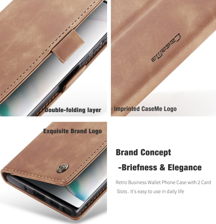 For Galaxy A81 / Note 10 Lite CaseMe Multifunctional Horizontal Flip Leather Case, with Card Slot & Holder & Wallet(Brown) - Samsung Accessories by CaseMe | Online Shopping UK | buy2fix