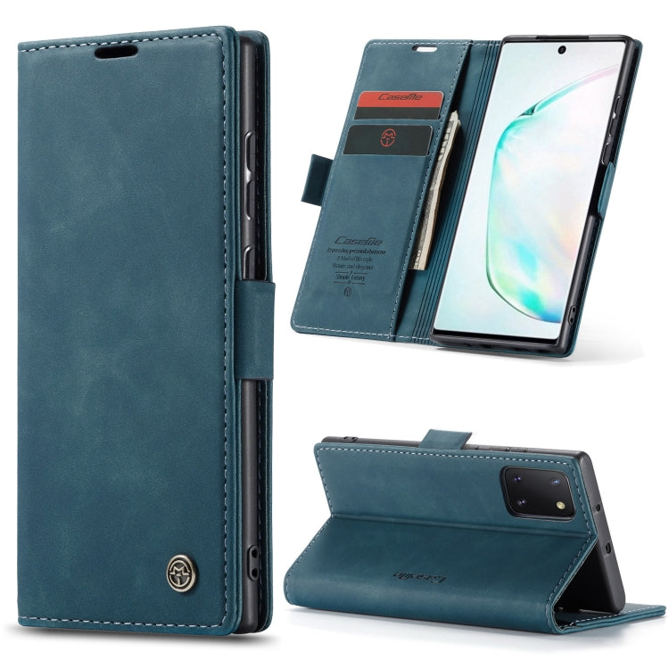 For Galaxy A81 / Note 10 Lite CaseMe Multifunctional Horizontal Flip Leather Case, with Card Slot & Holder & Wallet(Blue) - Samsung Accessories by CaseMe | Online Shopping UK | buy2fix