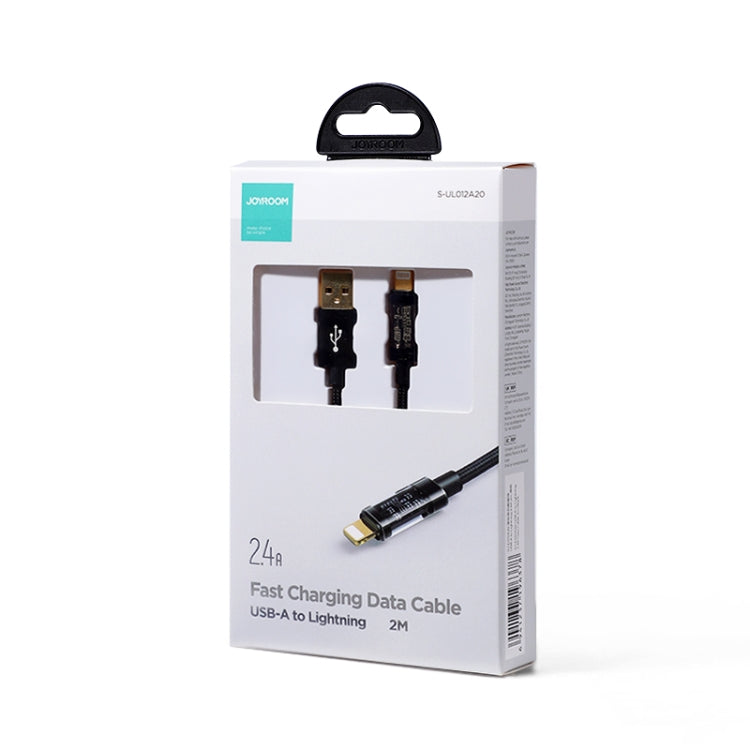 JOYROOM S-UL012A20 USB-A to 8 Pin 2.4A Sync Data Cable, Cable Length:2m(Black) - Normal Style Cable by JOYROOM | Online Shopping UK | buy2fix