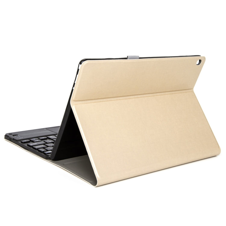 For Lenovo Tab M10 HD Gen 2 Touchpad Bluetooth Keyboard Leather Tablet Case(Gold) - Lenovo Keyboard by buy2fix | Online Shopping UK | buy2fix