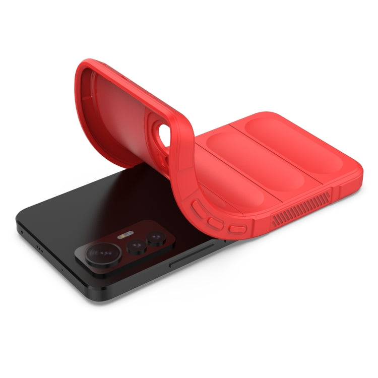 For Xiaomi 12 Lite Magic Shield TPU + Flannel Phone Case(Red) - Xiaomi Accessories by buy2fix | Online Shopping UK | buy2fix