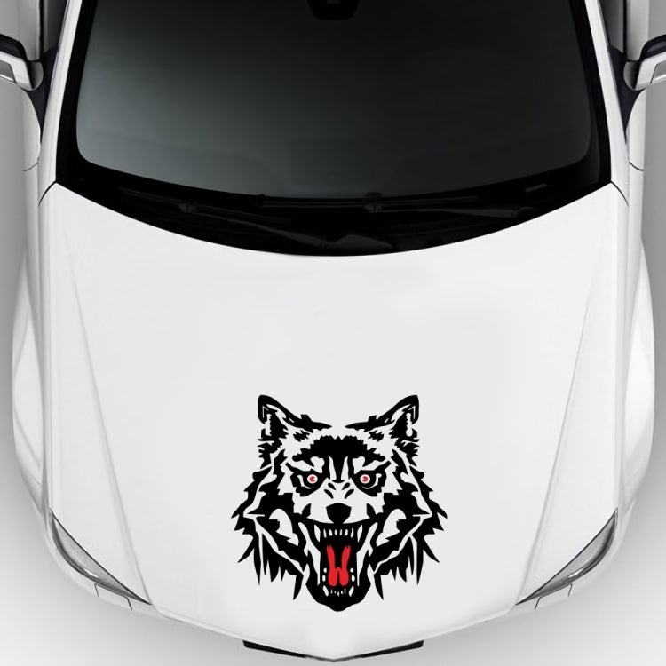 2 PCS/Set D-218 Wolf Totem Pattern Car Modified Decorative Sticker(Black) - In Car by buy2fix | Online Shopping UK | buy2fix