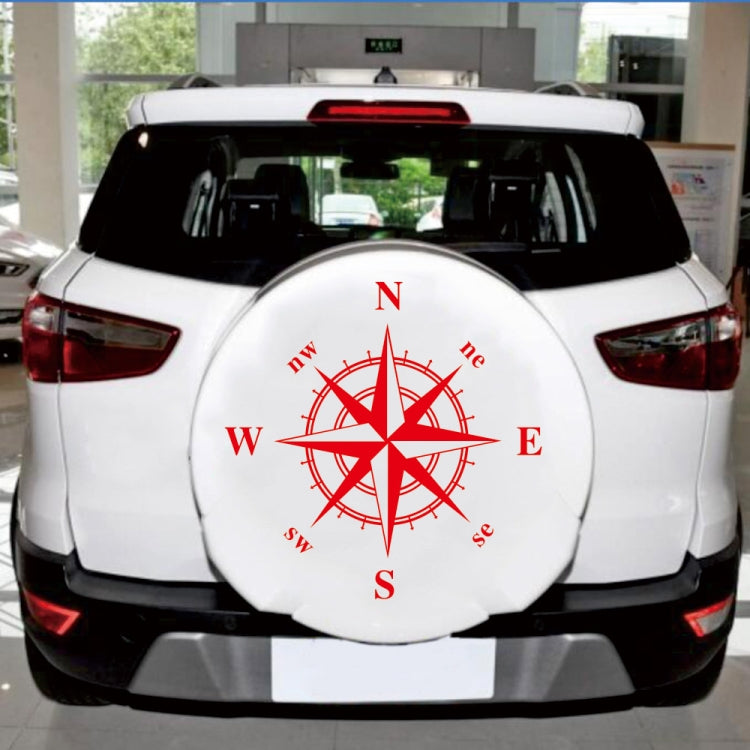 D-366 Compass Pattern Car Modified Decorative Sticker(Red) - In Car by buy2fix | Online Shopping UK | buy2fix