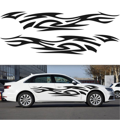 2 PCS/Set D-521 Fire Totem Pattern Car Modified Decorative Sticker(White) - In Car by buy2fix | Online Shopping UK | buy2fix