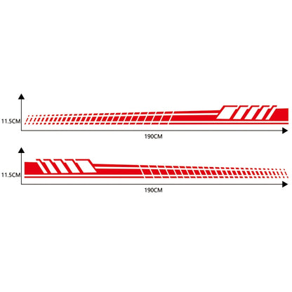 2 PCS/Set D-707 Striped Totem Pattern Car Modified Decorative Sticker(Red) - In Car by buy2fix | Online Shopping UK | buy2fix