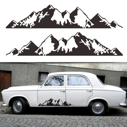 2 PCS/Set D-750 Mountain Pattern Car Modified Decorative Sticker(Blue) - In Car by buy2fix | Online Shopping UK | buy2fix