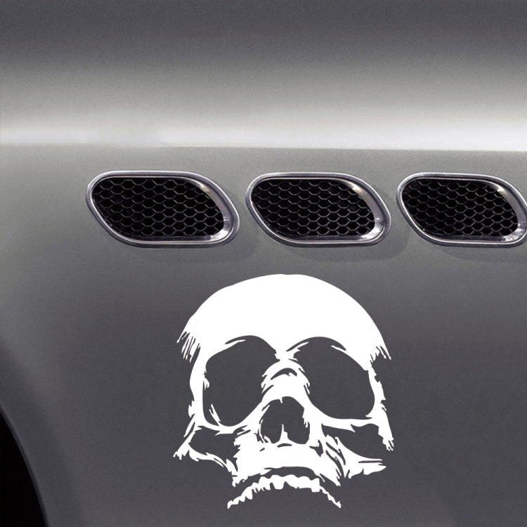 D-774 Evil Skull Pattern Car Modified Decorative Sticker(White) - In Car by buy2fix | Online Shopping UK | buy2fix