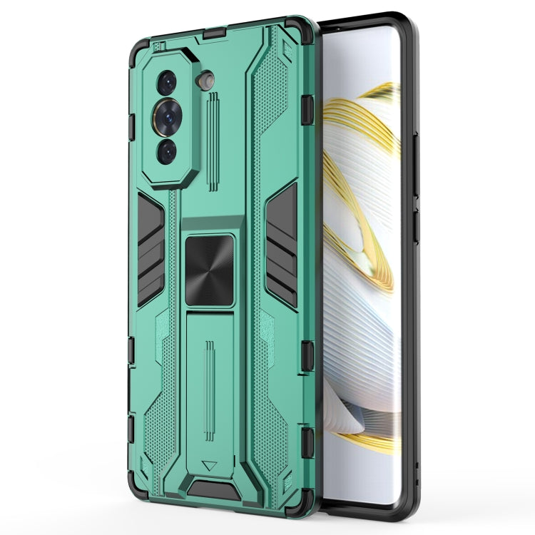For Huawei Nova 10 4G Supersonic PC + TPU Shock-proof Protective Phone Case with Holder(Green) - Huawei Cases by buy2fix | Online Shopping UK | buy2fix