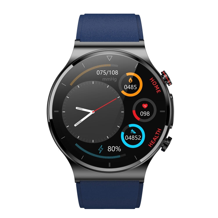 E300 1.32 Inch Screen TPU Watch Strap Smart Health Watch Supports Body Temperature Monitoring, ECG monitoring blood pressure(Blue) - Smart Wear by buy2fix | Online Shopping UK | buy2fix