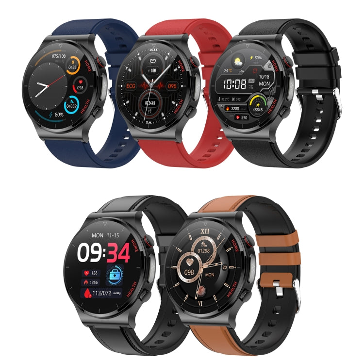 E300 1.32 Inch Screen TPU Watch Strap Smart Health Watch Supports Body Temperature Monitoring, ECG monitoring blood pressure(Black) - Smart Wear by buy2fix | Online Shopping UK | buy2fix