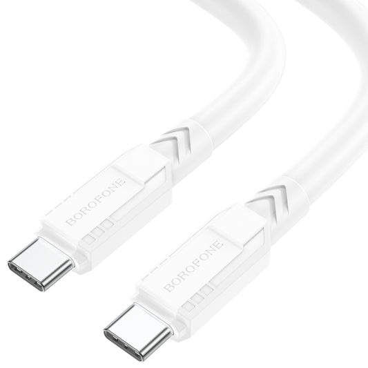 Borofone BX81 Type-C to Type-C Goodway 60W Charging Data Cable, Length:1m(White) -  by Borofone | Online Shopping UK | buy2fix