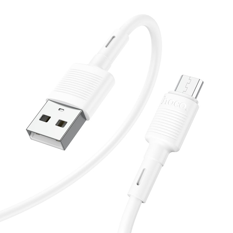 hoco X83 2.4A USB to Micro USB Victory Charging Data Cable，Length：1m(White) -  by hoco | Online Shopping UK | buy2fix